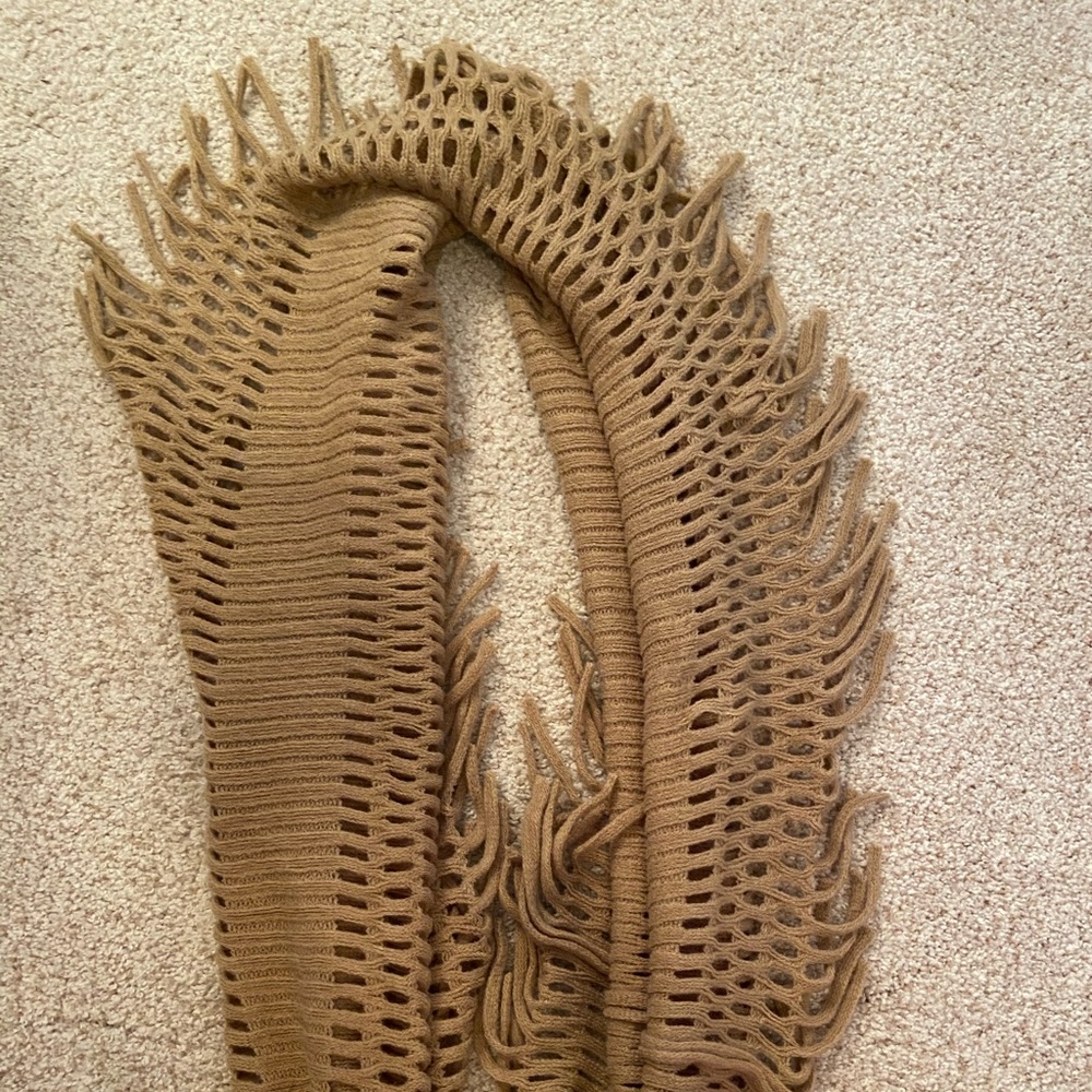 Brown infinity scarf